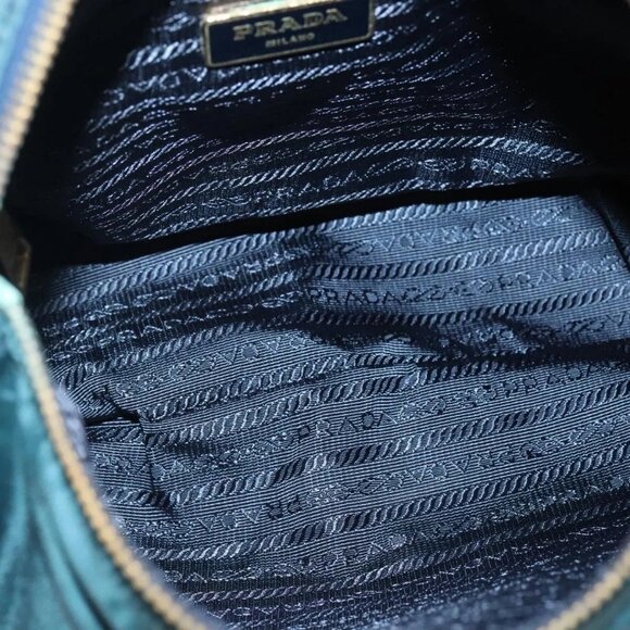 PRADA Shoulder Bag Nylon Green Gold Auth 131481 - Picture 9 of 16